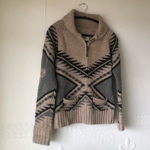 Aritzia TNA Wool Zip Up Sweater